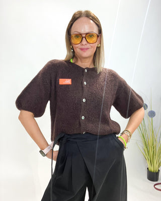 Camila Knit Cardigan 'Choco Brown'