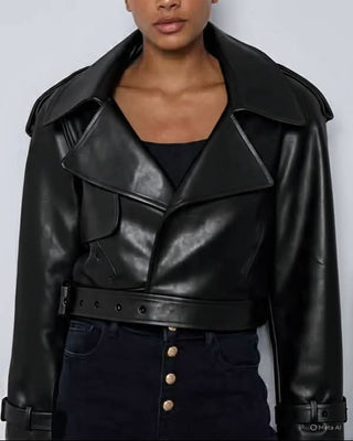 Margot Faux Leather Jacket 'Black'