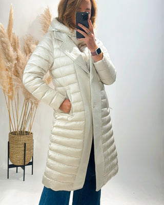 Dakota Long Puffa Coat 'Cream'