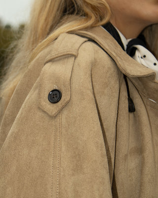 Emma Suede Short Trench Jacket 'Beige'