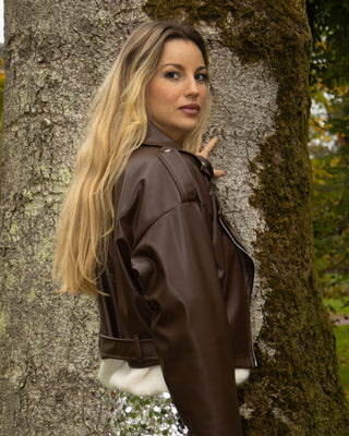 Bobby Pleather Jacket 'Brown'