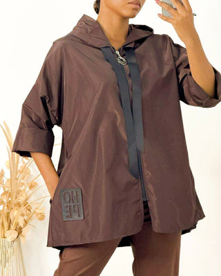 Hope Hooded Rain Jacket 'Brown'