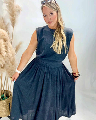 Ella Knit Ensemble 'Charcoal Grey'