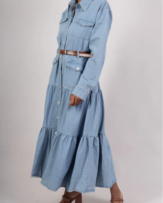 Ennis Denim Dress 'Light Denim'
