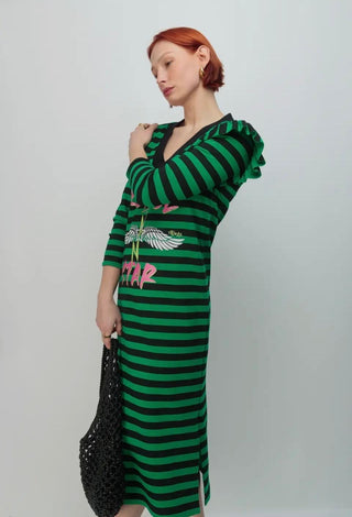 Becks Tunic Dress ‘Green/Black’