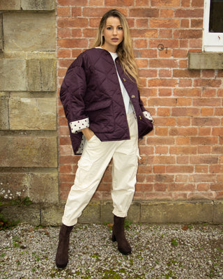 Danielle Jacket 'Plum' Lightly Padded