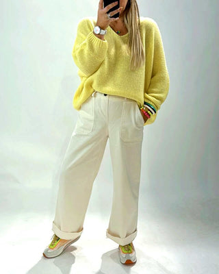 Lulu V neck Knit 'Lemon'