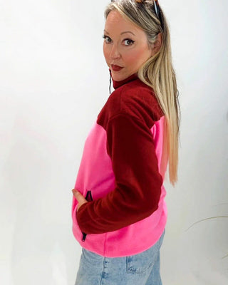 Alisson Slim Fleece 'Red & Pink'