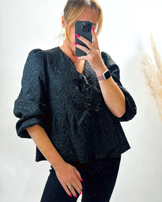 Olympia Bow Blouse 'Black'