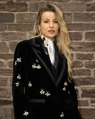Queen Bee Velvet Coat 'Black'
