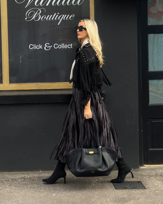 Francine Satin Skirt 'Black'