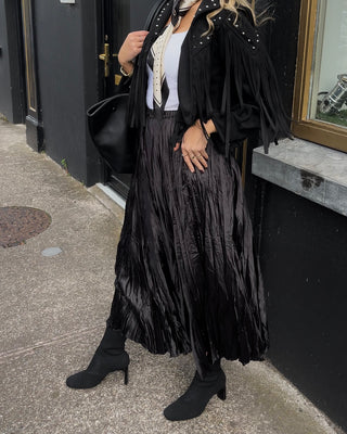 Francine Satin Skirt 'Black'