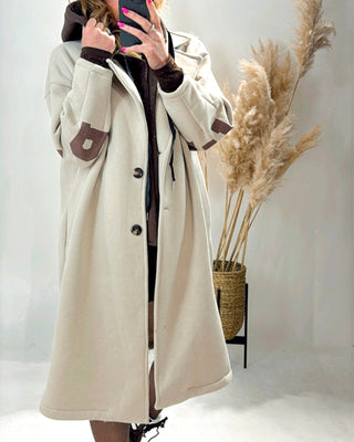 Paradise Hooded Jersey Coat 'Beige'