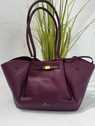Burgandy  vegan leather hold all
