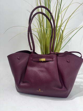 Burgandy  vegan leather hold all