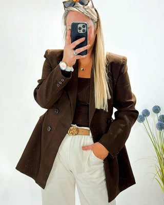 Freda Structured Blazer 'Brown'