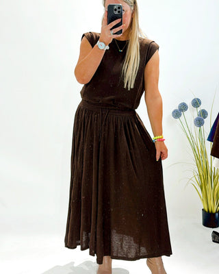 Ella Knit Ensemble 'Choco Brown'