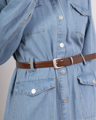 Ennis Denim Dress 'Light Denim'