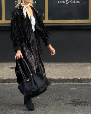 Francine Satin Skirt 'Black'