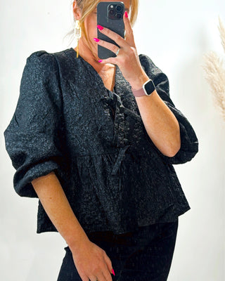Olympia Bow Blouse 'Black'
