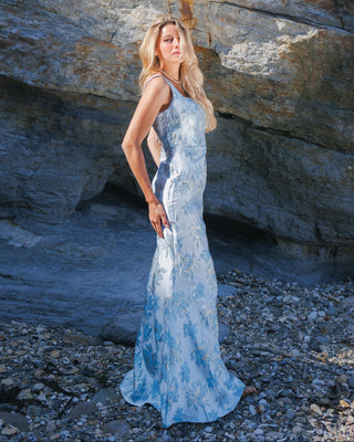 Nyla Baroque Dress ‘Blue'