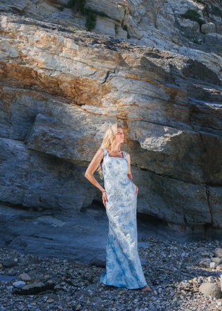 Nyla Baroque Dress ‘Blue'