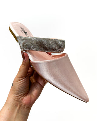 Shelly Diamonte Mules 'Rosegold'