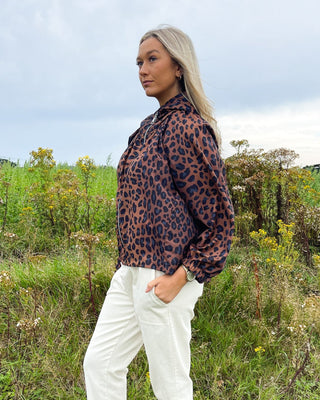 Aires Hooded Raincoat 'Leopard Print'