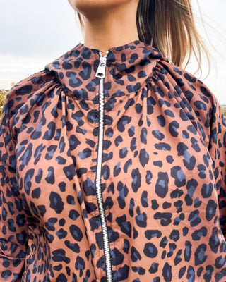 Aires Hooded Raincoat 'Leopard Print'