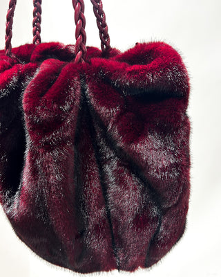 Millie Fur Handbag 'Burgundy'