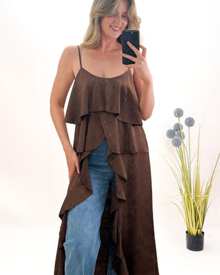 Lois Layered Top 'Chocolate Brown'