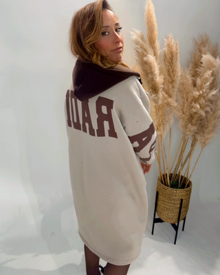 Paradise Hooded Jersey Coat 'Beige'