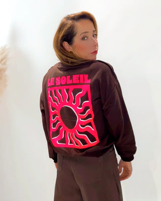 Soleil Sweatshirt 'Brown/Neon Pink'