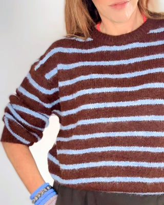 Melissa Wool Striped Jumper 'Blue & Brown'