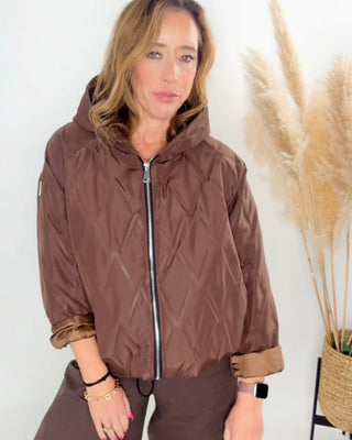 Theo Hooded Jacket 'Coffee Brown'