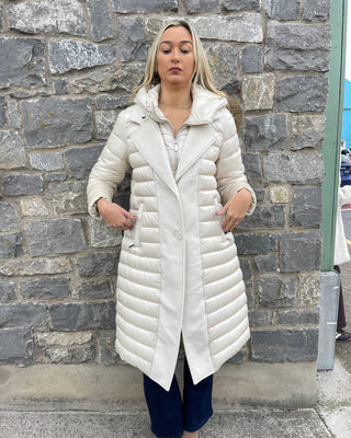 Dakota Long Puffa Coat 'Cream'