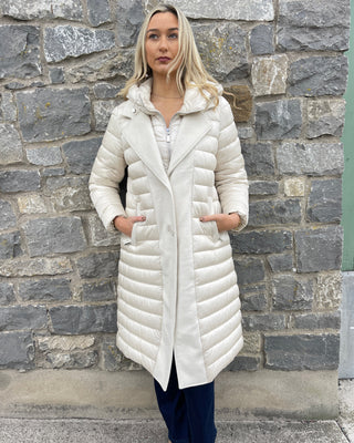 Dakota Long Puffa Coat 'Cream'