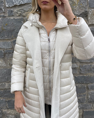Dakota Long Puffa Coat 'Cream'