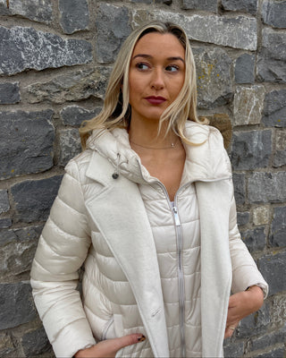 Dakota Long Puffa Coat 'Cream'
