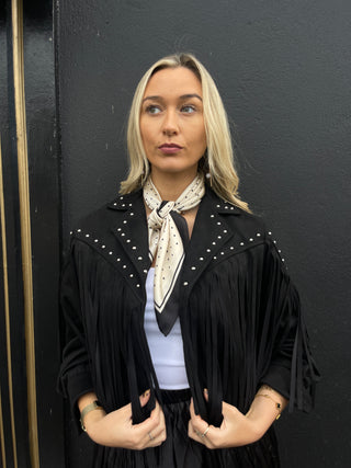 Texas Suedette Fringe Jacket 'Black'