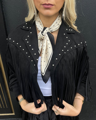 Texas Suedette Fringe Jacket 'Black'