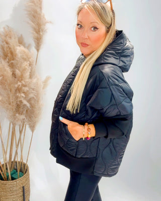 Veda Light Puffa Hooded Jacket 'Black'