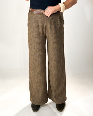 Giada Herringbone Trousers 'Camel'