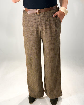 Giada Herringbone Trousers 'Camel'