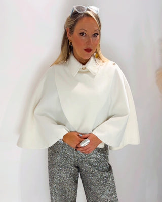 Isa Wool Cape 'Cream'