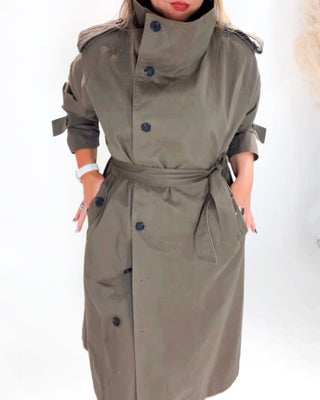 Burbur Wax Trench Coat 'Khaki'