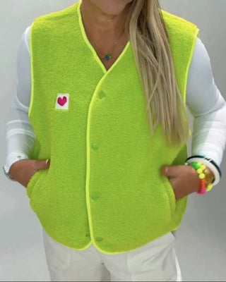 Mala Sleevles fleece gilet "green'