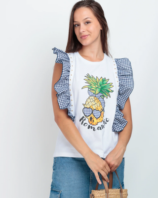 Skylar Pinapple T-Shirt "White"