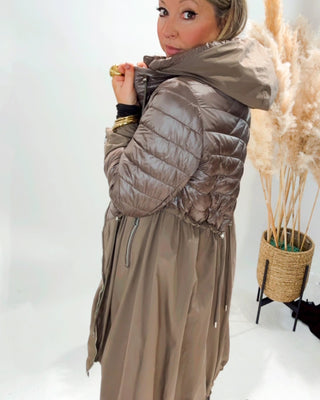 Angela Light Puffa Hooded Jacket 'Cappuccino'