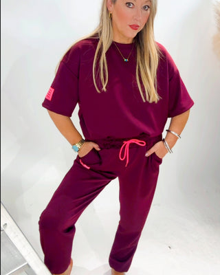 Frankie Luxury Lounge Ensemble 'burgundy '